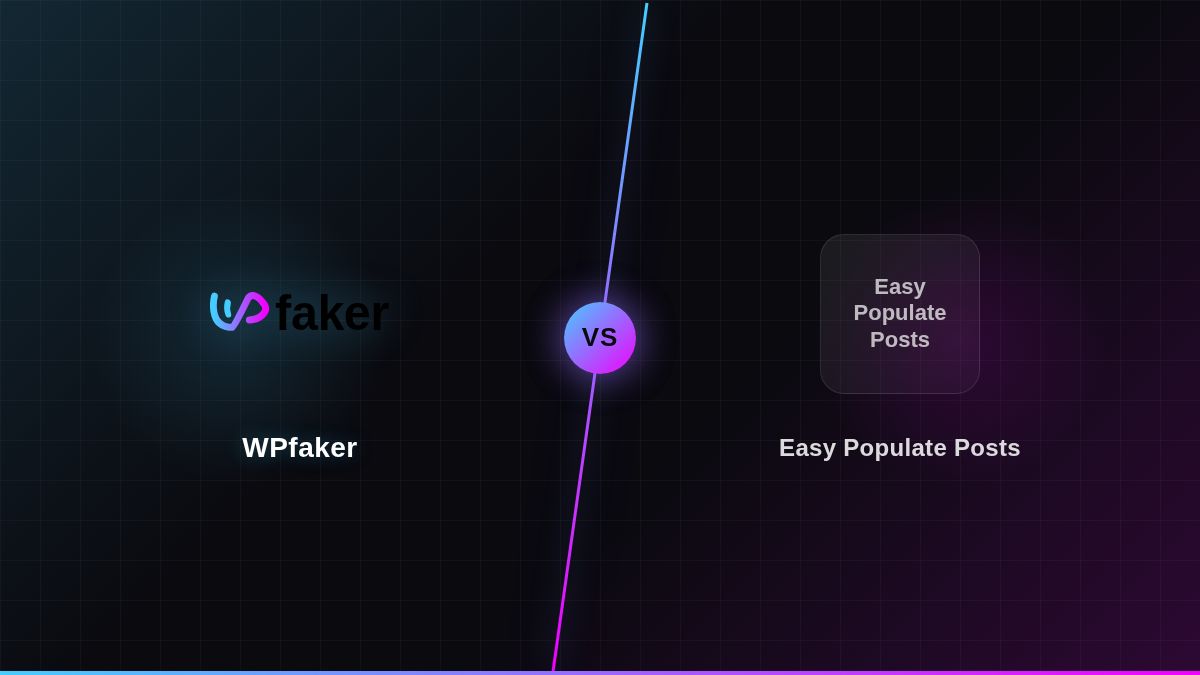 Comparison of WPfaker and Easy Populate Posts WordPress plugins