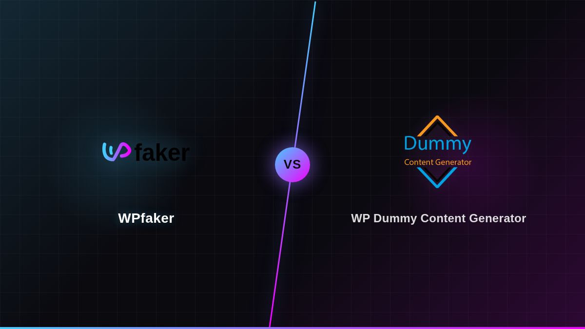 Comparison of WPfaker and WP Dummy Content Generator plugins